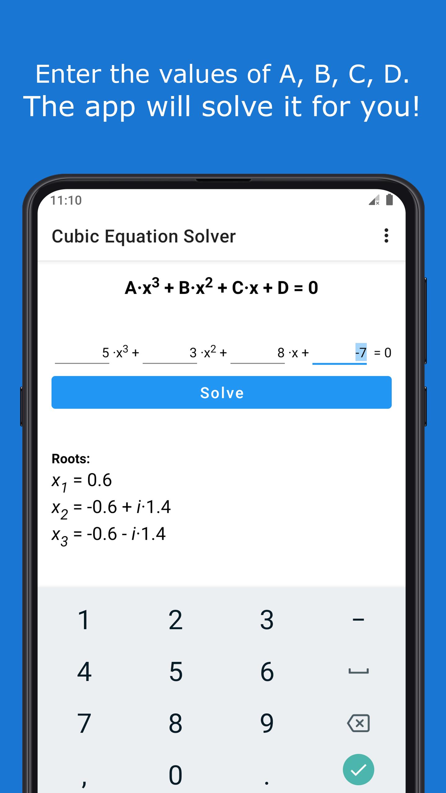 Cubic Equation Solver APK للاندرويد تنزيل