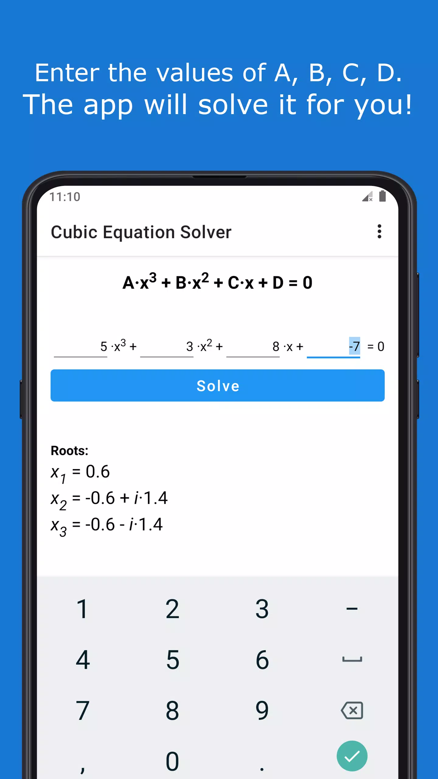 Descarga de APK de Cubic Equation Solver para Android