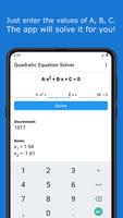 Quadratic Equation Solver capture d'écran 1