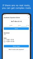 Quadratic Equation Solver capture d'écran 3