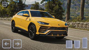 Fast Car Urus Lamborghini Race Poster
