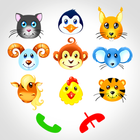 Bebé el teléfono con animales icono