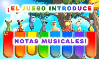 Piano para bebes y niños con animales de granja Poster