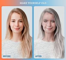 الشيخوخة - وجه قديم على الصورة الملصق