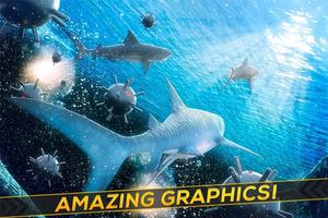 Sea Shark Adventure Game Free ảnh chụp màn hình 1