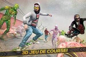 Skateboard Pro Zombi Course 3D Affiche