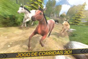 Cavalos Selvagens Corridas 3D Cartaz