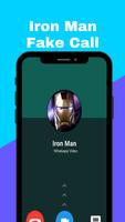 Iron Hero Man Fake Call screenshot 1