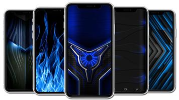 HD Wallpaper Black Blue پوسٹر