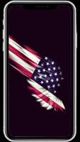 American Flag Wallpaper  USA H Affiche