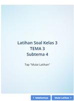 Latihan Soal SD Kelas 3 Tema 3 capture d'écran 1