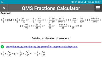 OMS Fractions Calculator capture d'écran 3