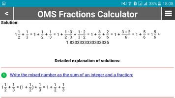 OMS Fractions Calculator capture d'écran 1