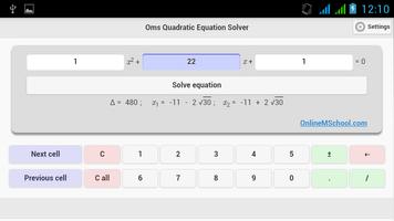 OMS Quadratic Equation Solver الملصق