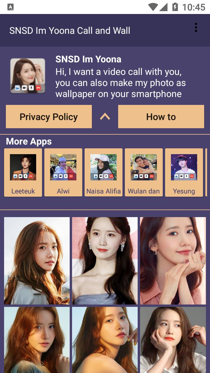Android 用の ユナ少女時代のビデオ通話と壁紙 Apk をダウンロード