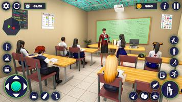 वर्चुअल हाई स्कूल गर्ल लाइफ 3d स्क्रीनशॉट 1