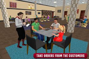 Virtuelles Kellnerin Spiel 3D Plakat