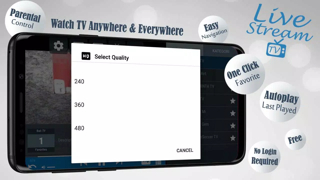 Android İndirme için Livestream TV - M3U Stream Player IPTV APK