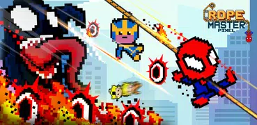 Rope Pixel Master: Rescue Hero