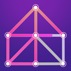 One line puzzle with 1 touch icon