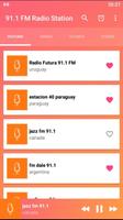 91.1 radio station app poster
