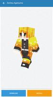 Demon Slayer Skin Minecraft PE captura de pantalla 1