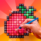 Peinture de diamant de pixel icône