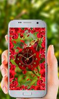 Rose Flower Clock-poster