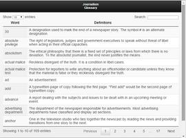 Glossary of Journalism Terms capture d'écran 2