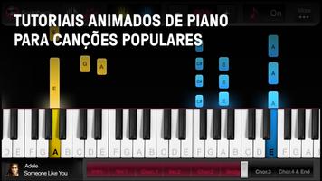 Lições de piano para Músicas Cartaz
