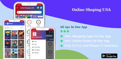 پوستر Online Shopping In USA - App