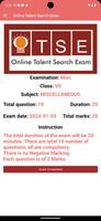 Online Talent Search Exam capture d'écran 2
