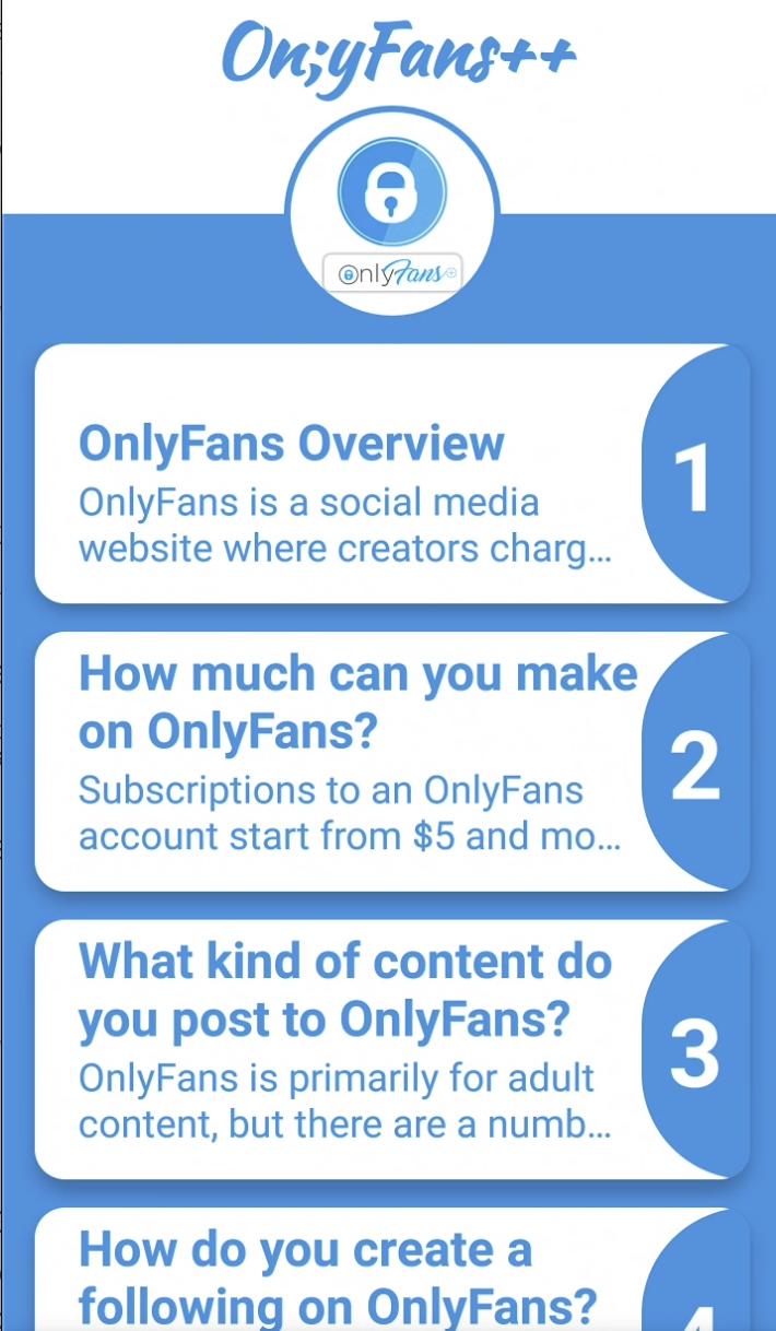 ++ only fans What is