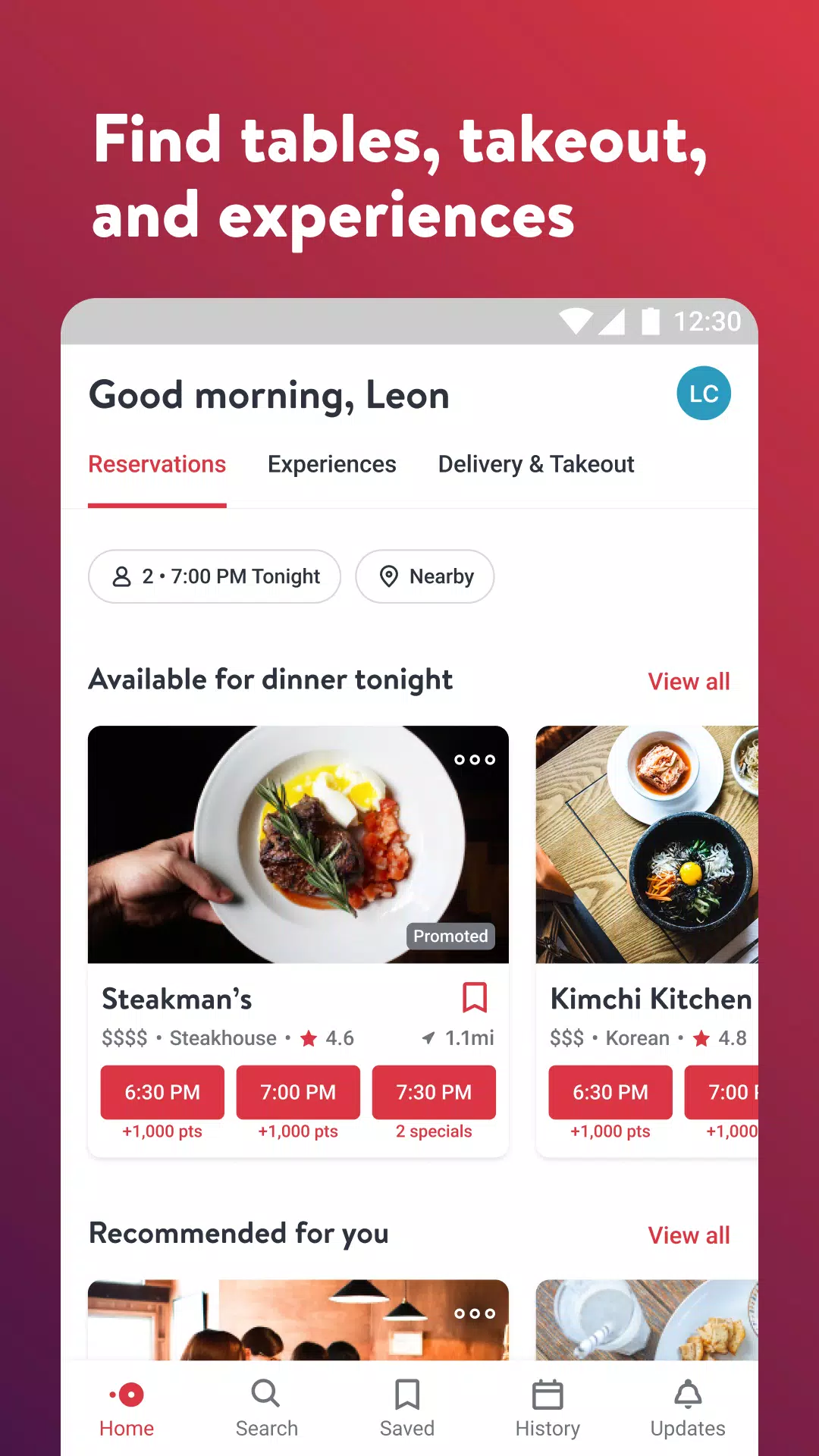 OpenTable for Kindle - Free Restaurant Reservations::Appstore for  Android
