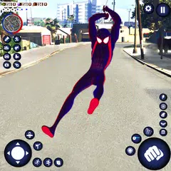 Скачать Miami Rope Hero Spider Games XAPK