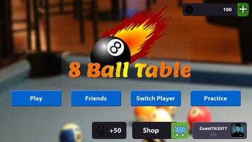 8 Ball Table Affiche