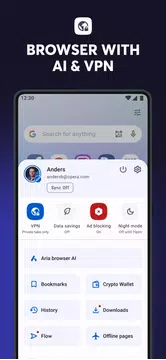 Opera browser with AI XAPK download