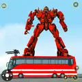 Police Robot Bus Transformation Car Game