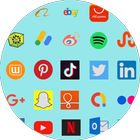 Semua aplikasi media sosial ikon