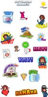 Cartoon and Comic Stickers WhatsApp, WAStickerApps پوسٹر