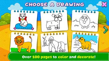 색상 배우기 - 동물 - 어린이를위한 게임 스크린샷 1