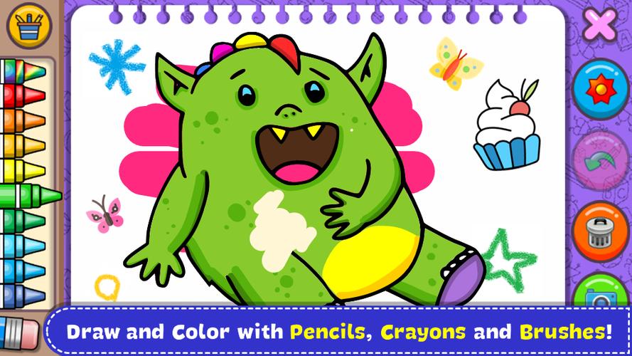 Android용 괴물 - 아이들을위한 색칠하기 책 & 게임 Apk 다운로드