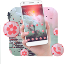 Orange Sunset Lonely Girl Theme APK