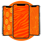 Papel pintado naranja icono