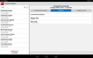 Contact Customer - JDE E1 screenshot 1