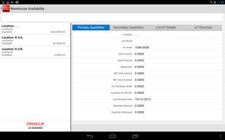 Warehouse Inquiry - JDE E1 imagem de tela 1