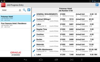 Job Progress Entry - JDE E1 截图 2