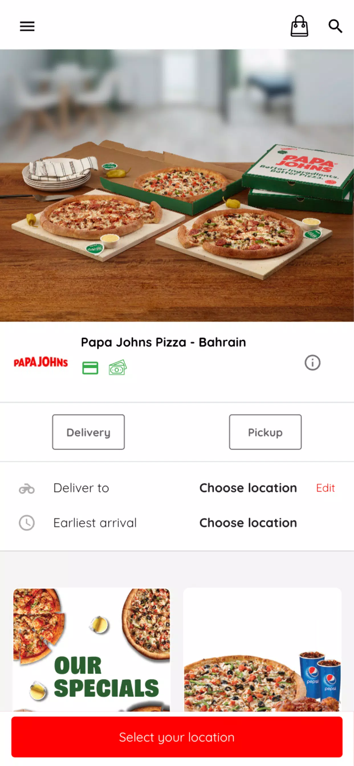 Papa Johns Pizza - Bahrain