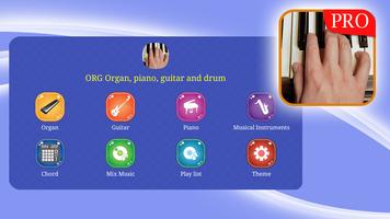 Organ, piano, gitar, drum pad الملصق