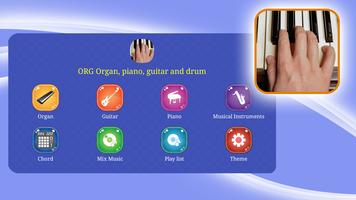 ORG Organ, piano, gitar & drum plakat